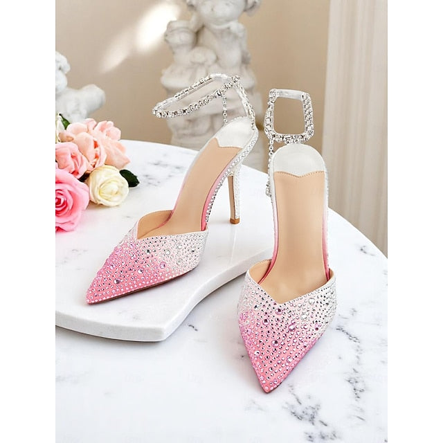 Gradient with Slingback Women's Crystal - Heels Stiletto