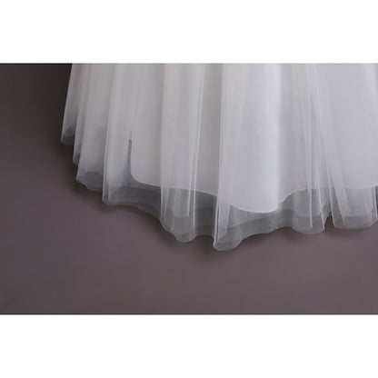 Solid Dress Flower Color Girl Kids Party Girls'