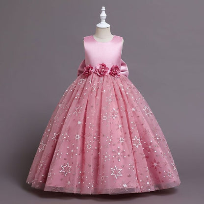 A Flower Kids Wedding Girls' Dress Little Party Line