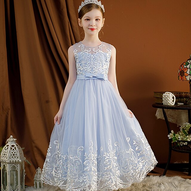 Dress Wedding Flower Sleeveless Christening Girls' Kids