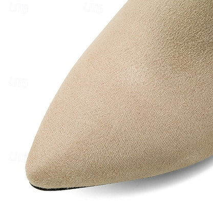 and Suede Boots Pink Pearl Charm Ankle with Women's Bow