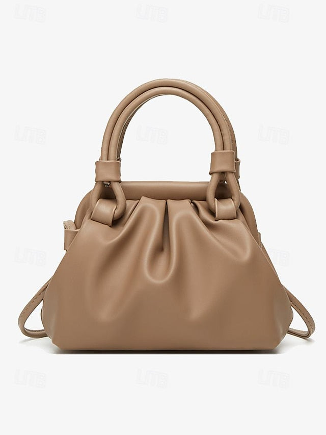 with Drawstring Handbag – Women's Closure Elegant Cream