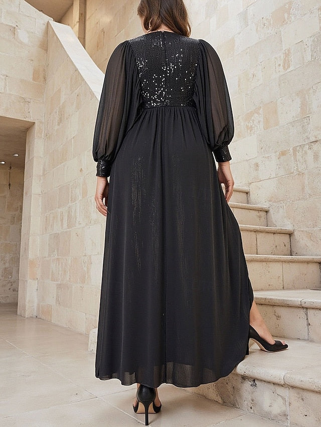 Bride A-Line Size Plus the Dress Sparkle of Black Mother