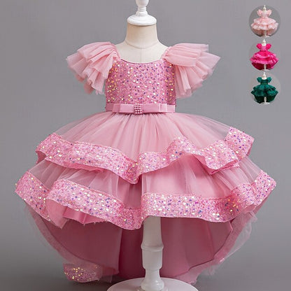 Special Sleeveless Sequin Party Dress Girls' Kids Wedding