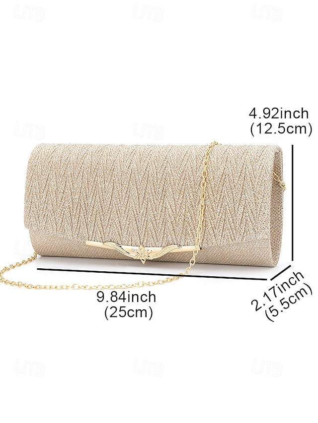 Handbag Evening Women's - Party Elegant Glitter Clutch Gold