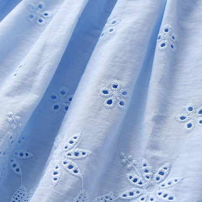 Dresses Princess Solid Kids Cotton Color Summer Sleeveless