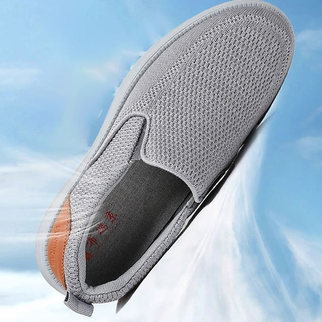 Slip-On Navy – Stretch Breathable Men's Knit Sneakers