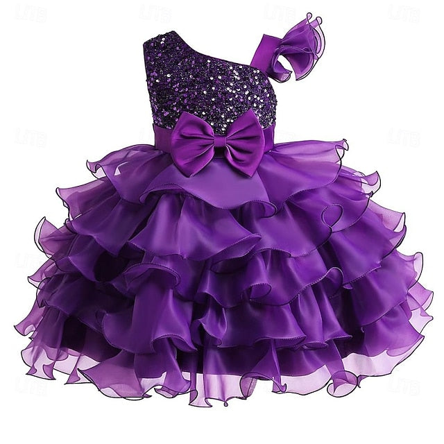 Girls Wedding Party Pageant Kids Ball Flower Ruffle Gown Dress