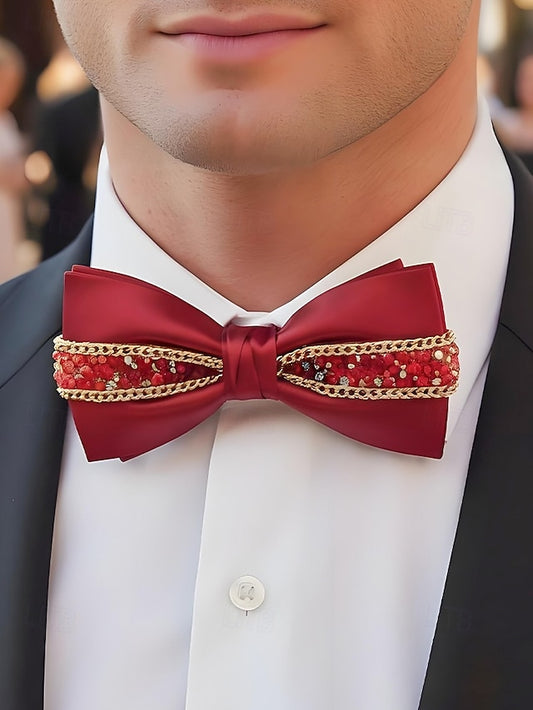 Bow Christmas Tie Red Men's –