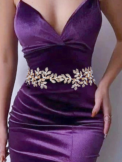 Belt Pearl Leaf Gold – Accents Elegant with Bridal