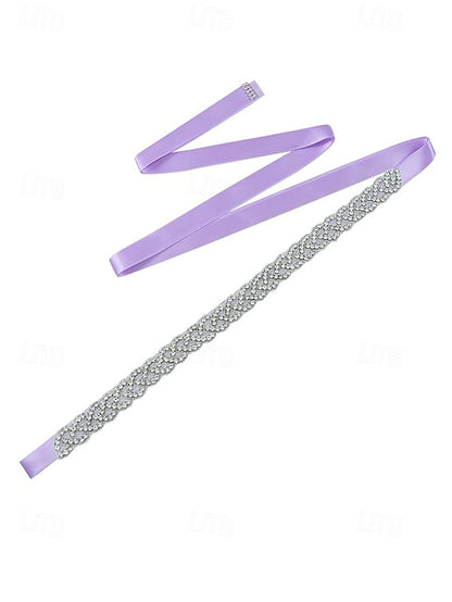 – Rhinestone Bridal Dress Elegant Wedding Waistband Crystal