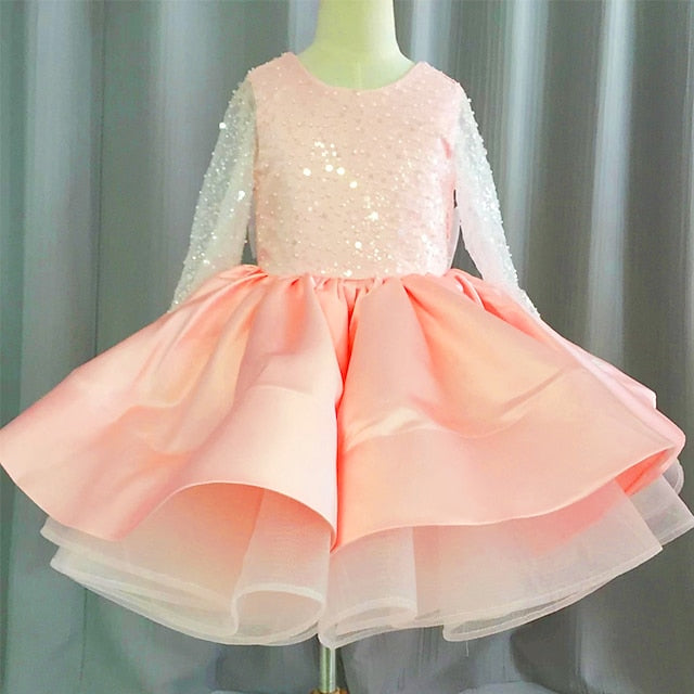 Party Kids Girls' Solid Girl's Flower Dress