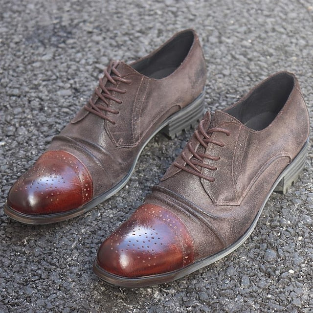 Oxford Leather Genuine – Men's Shoes Brogue Vintage