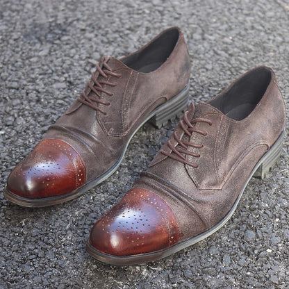 Oxford Leather Genuine – Men's Shoes Brogue Vintage