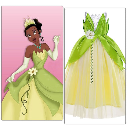 Theme Fairytale Dress Tinker Bell Girl Flower Tiana Princess