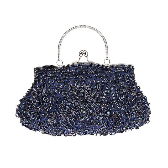 Beaded Vintage White Clutch Purse Women's – Evening