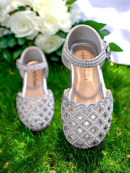 Scalloped Sparkly Mary Jane Rhinestone �?Shoes Girls'