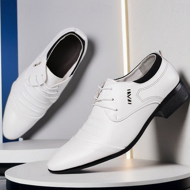 White Formal for Lace-Up - Elegant Shoes Men's