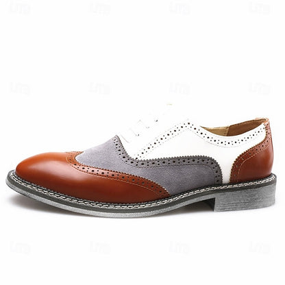 Men's Wingtip Gatsby-Inspired Shoes Spectator in Oxford