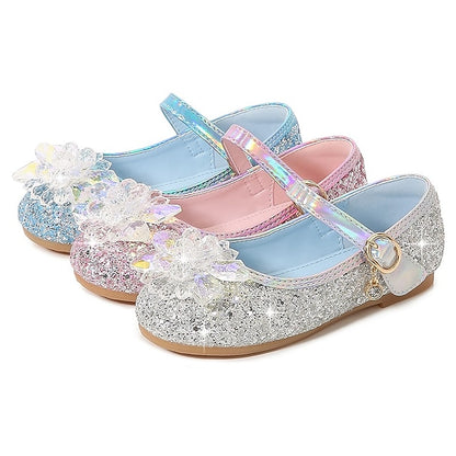 Walking Princess Portable Flats PU Leather Girls' Shoes
