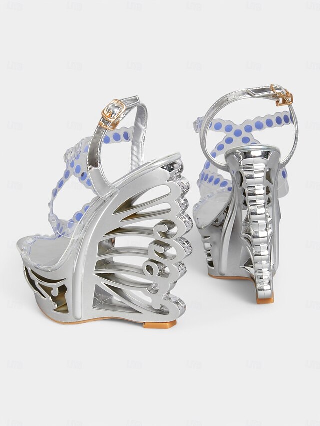 Silver Women – Rhinestone for Elegant Sandals Stiletto Dance