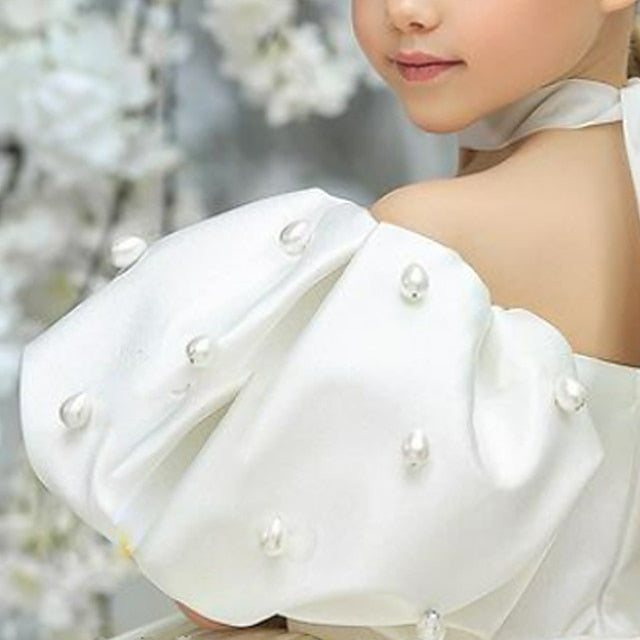 Solid Kids Color Dress Girl Flower Girls'