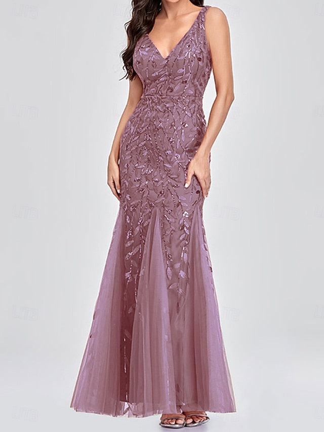 Mother V of Dress Party the Bride Floor Elegant Neck
