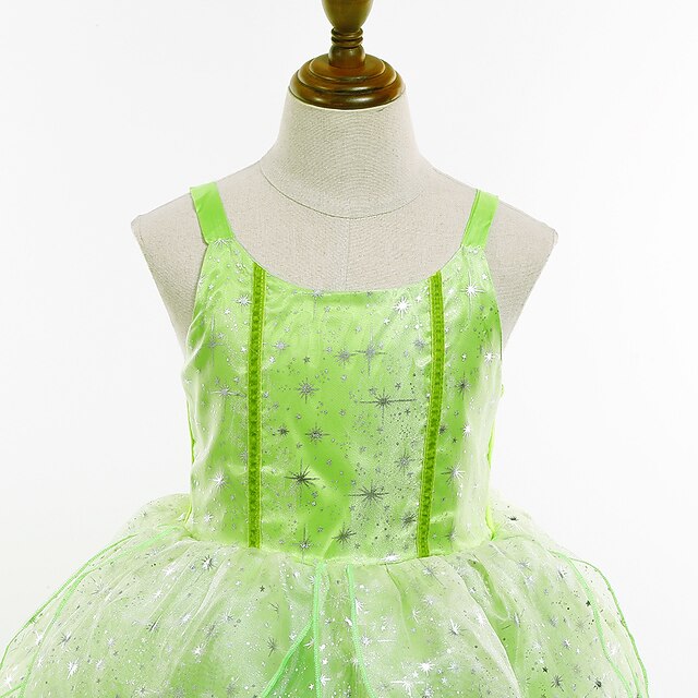 Theme Bell Flower Girl Tinker Dress Princess Tiana Fairytale