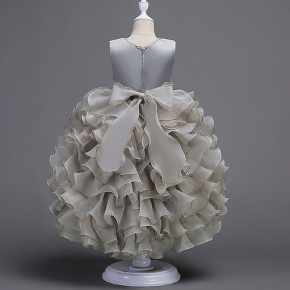 Floral Ruffle Kids Wedding Girls' Summer Dress 4-13 Party