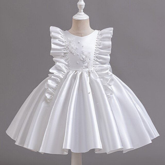 Toddler Party Girls' Floral Wedding Sleeveless Dress