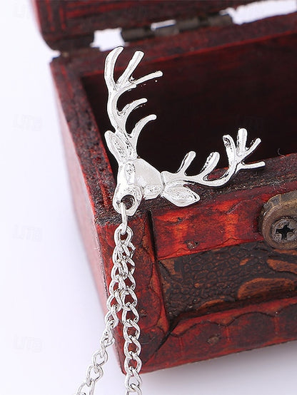 Collar Christmas Alloy – Pins Reindeer Elegant Men's