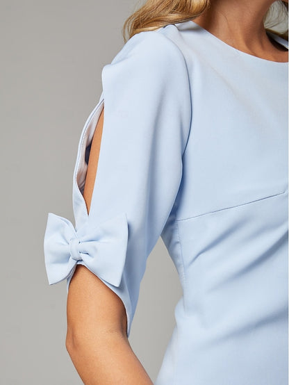 Column Jewel Simple Sheath Dress the / Mother of Elegant Bride