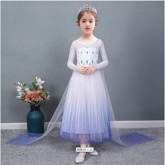 Girl Flower Cosplay Girls' Dress Elsa Princess Movie