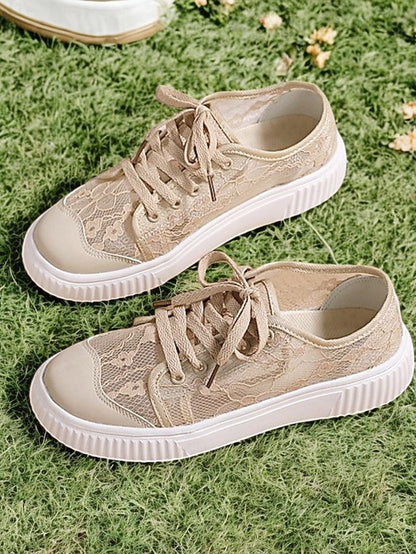 Lace Bridal Floral – Casual Sneakers Shoes Wedding for Women
