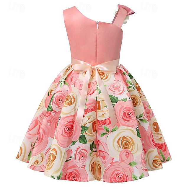 Sleeveless Summer Dress Girls' Easter 3D Party Flower
