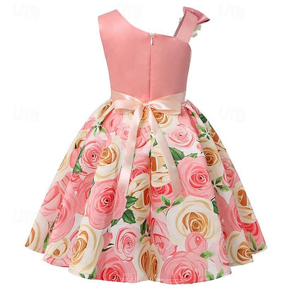 Sleeveless Summer Dress Girls' Easter 3D Party Flower