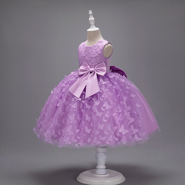 Kids Party Butterfly Dress Girl Flower Girls'
