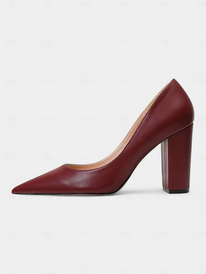 Classic Toe High Suede Heels Pointed | Heel Women's Block