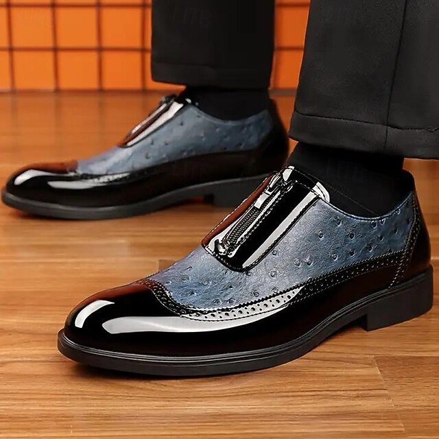 Black Tan and Shoes Colorblock Men's with Patent Formal