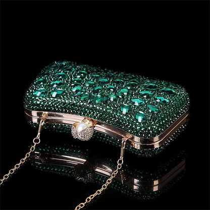 Luxury Evening Women's – Multicolor Clutch Crystal