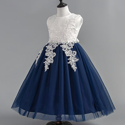 Floral Sleeveless Girls' Dress Party Kids Special Wedding