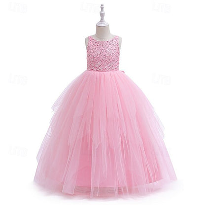 Girl Girls' Kid's Flower Princess Dress