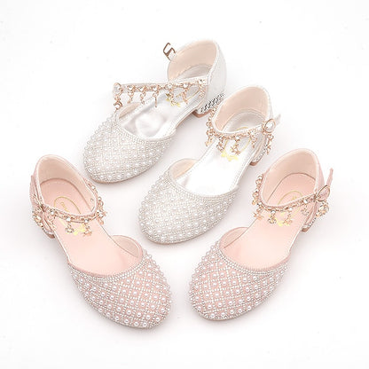 Heels Daily Leather Glitters Dress Heel Shoes Girls' PU