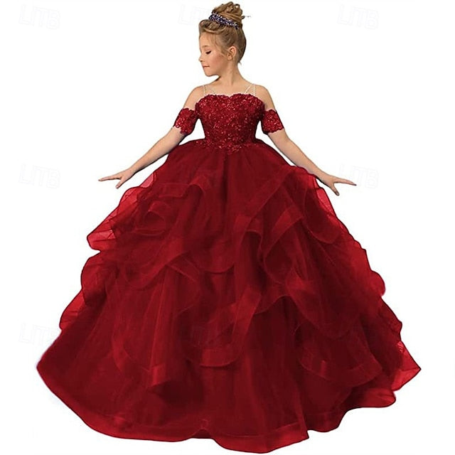 Girls' Flower Princess Dress Kid's Girl