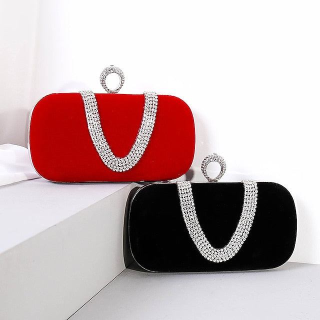 Bags Evening Bag Velvet Clutch Women's Wristlet