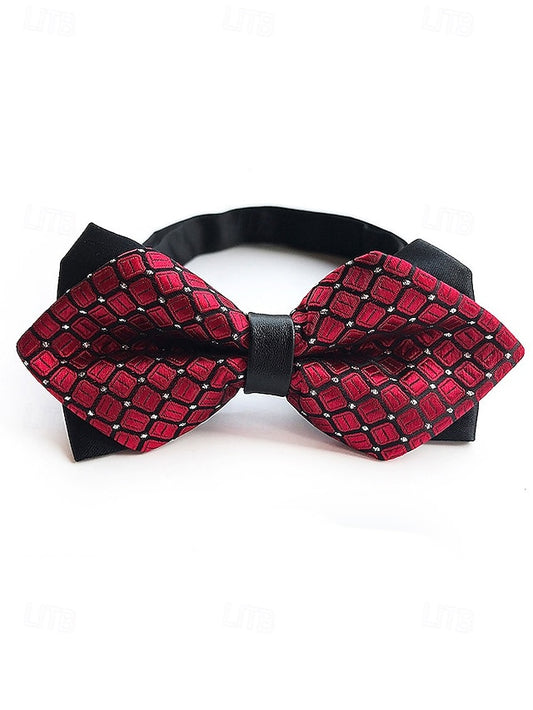 Pattern Geometric Men's Christmas Bow Tie with