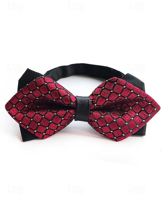 Men's with Pattern Tie Geometric Christmas Bow