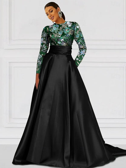 A-Line Gown Wedding Dress Floor Evening Length Formal Elegant