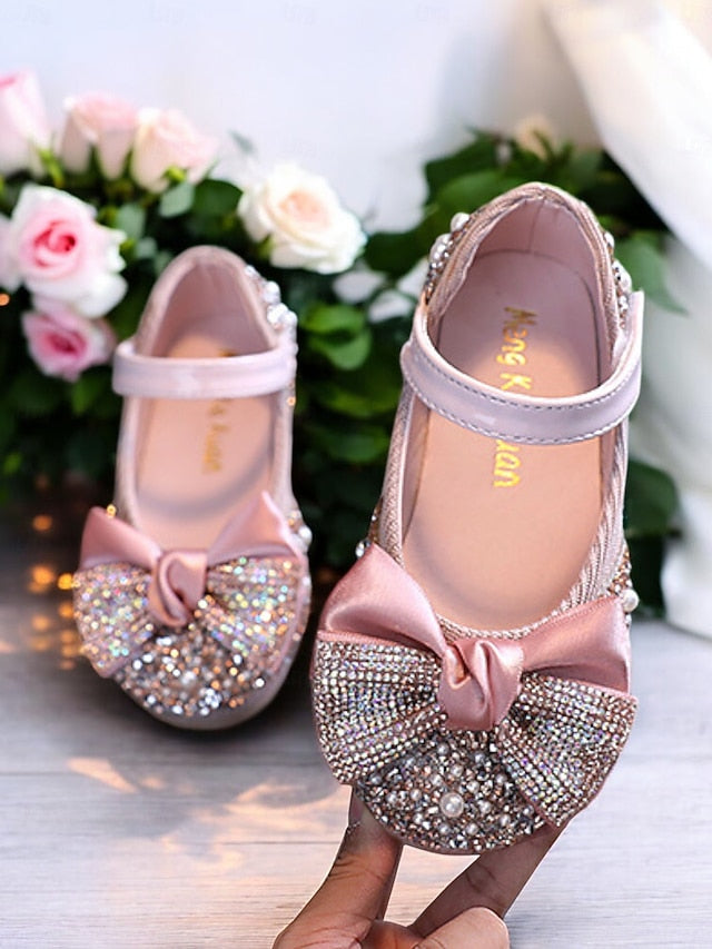 Glitter – Bow Sparkly Rhinestone Mary Jane Girls' Shoes