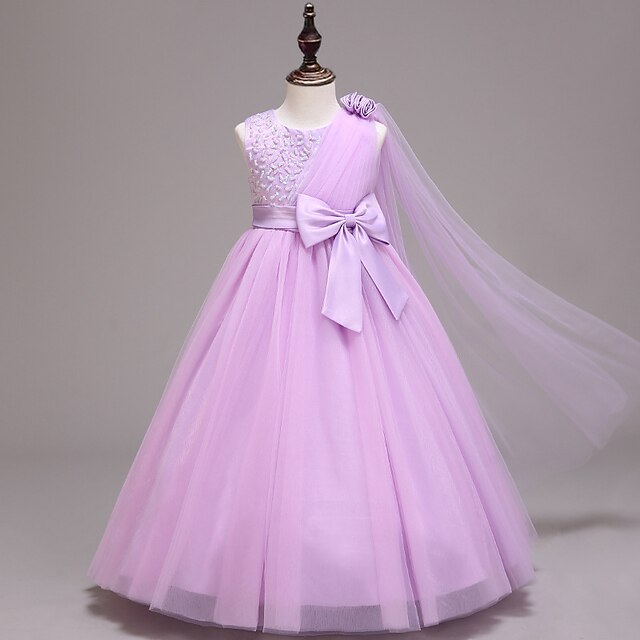 Colored Kids Girls' Solid Dress Flower Girl